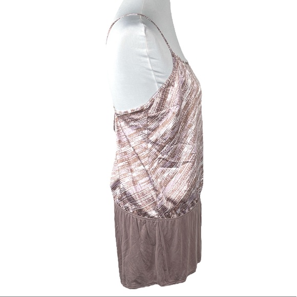 Victoria’s Secret Sleep Romper Taupe Purple Cream Size Large - Picture 3 of 9